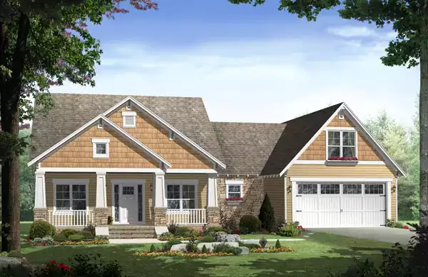 image of sloping lot house plan 7139