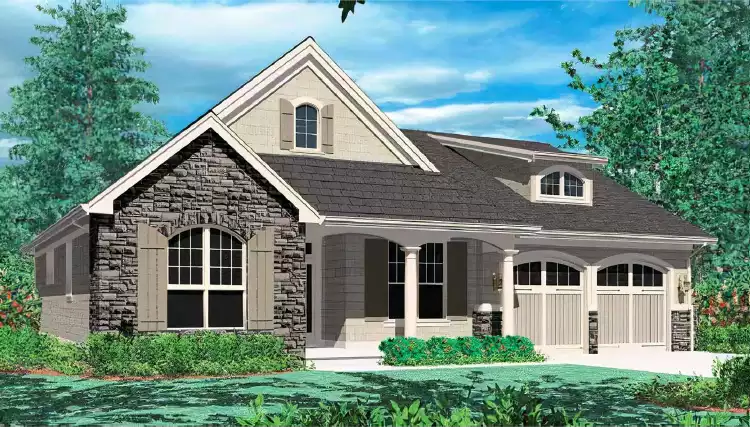image of one story house plan 2432