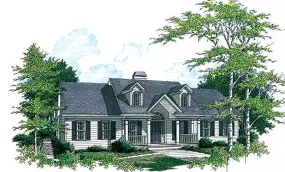 image of side entry garage house plan 3301