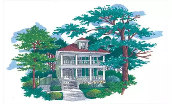 image of traditional house plan 7761