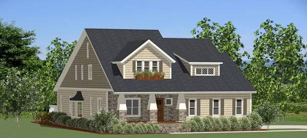 image of 1.5 story house plan 9018