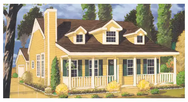 image of narrow lot house plan 5674