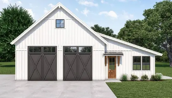 3 Car Garage Plan with Loft